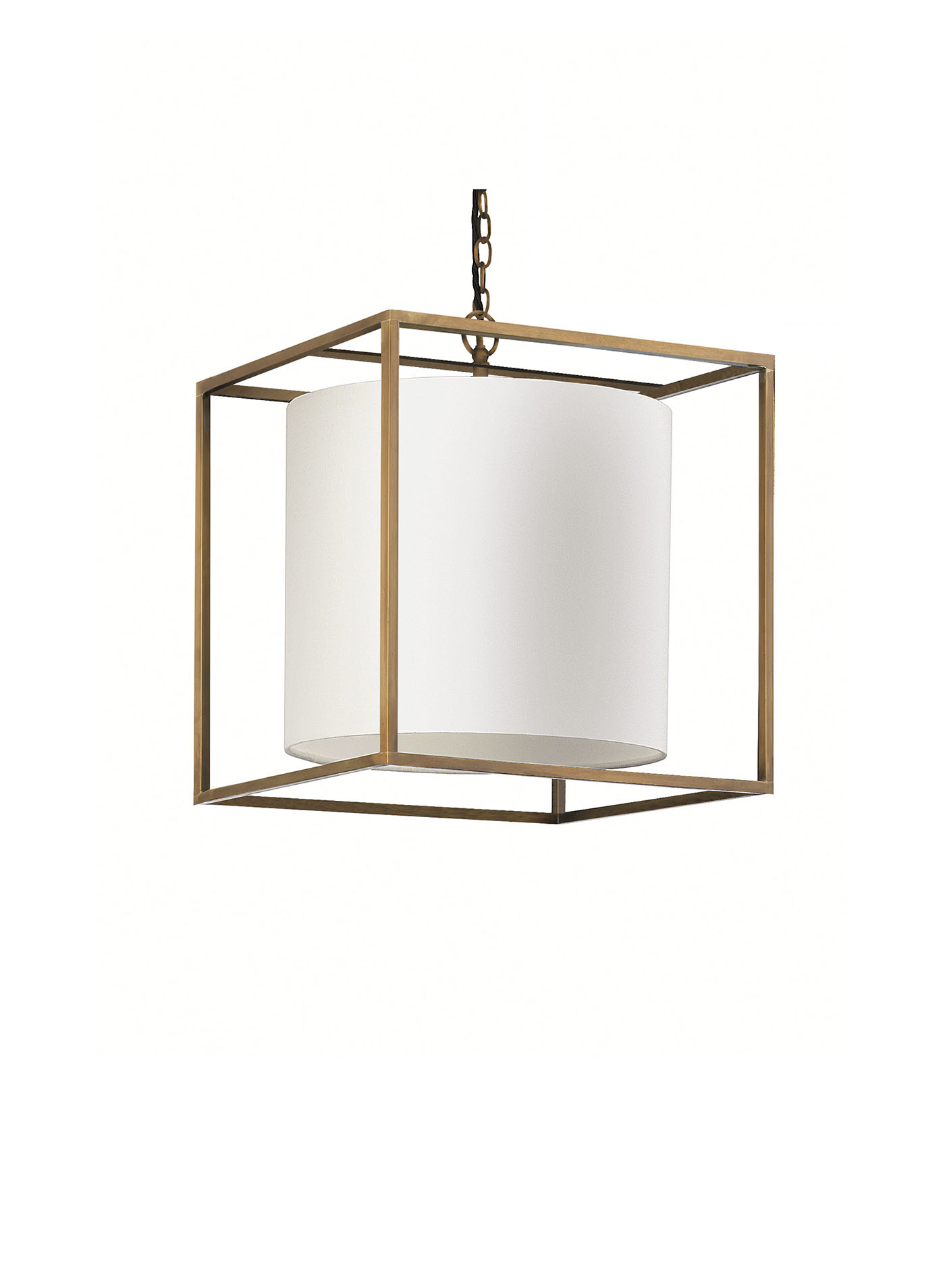 Потолочный светильник Derwent Antique Brass Large Cube Pendant
