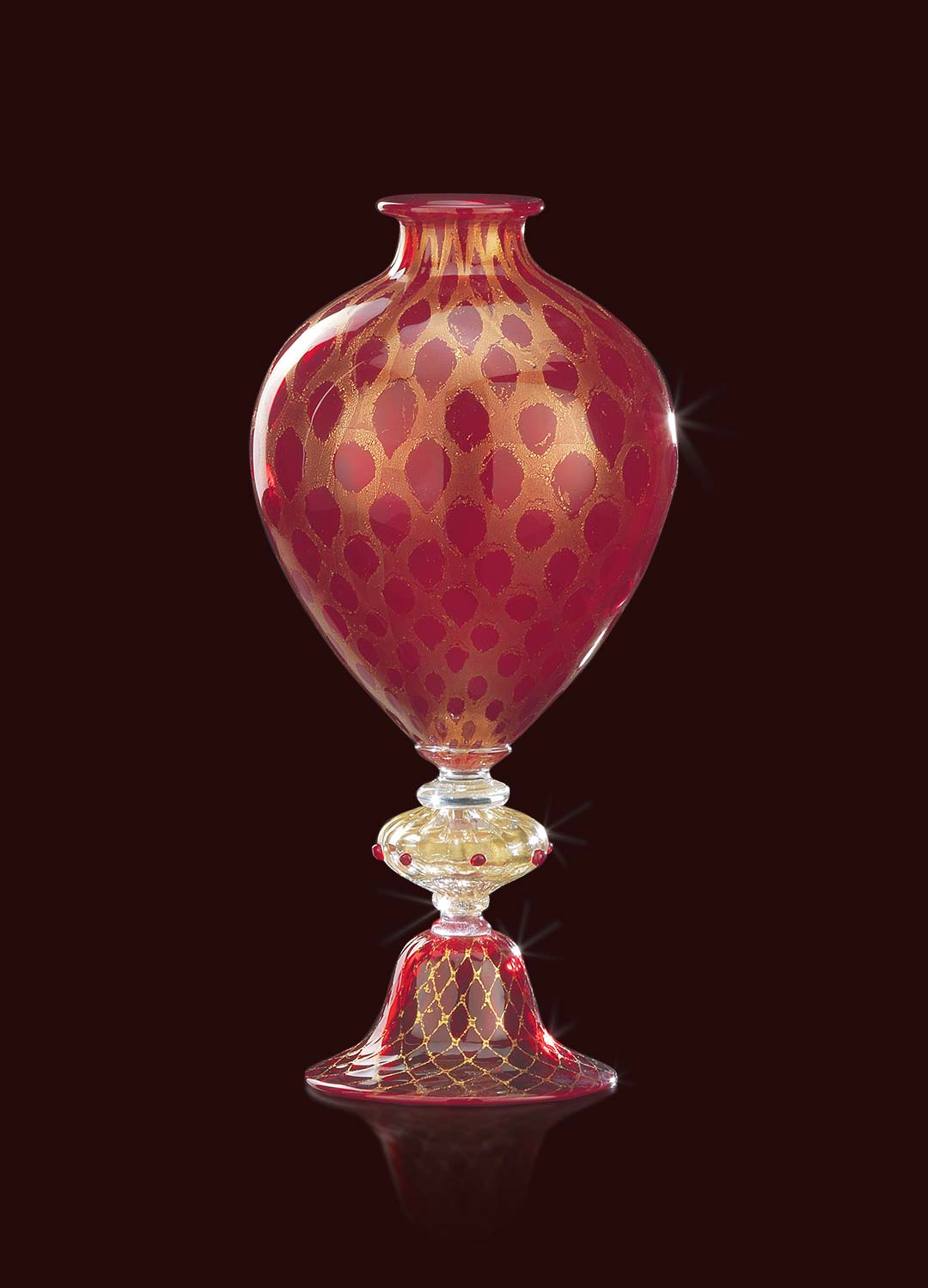 Ваза Red Gold Vase in Murano glass | classic