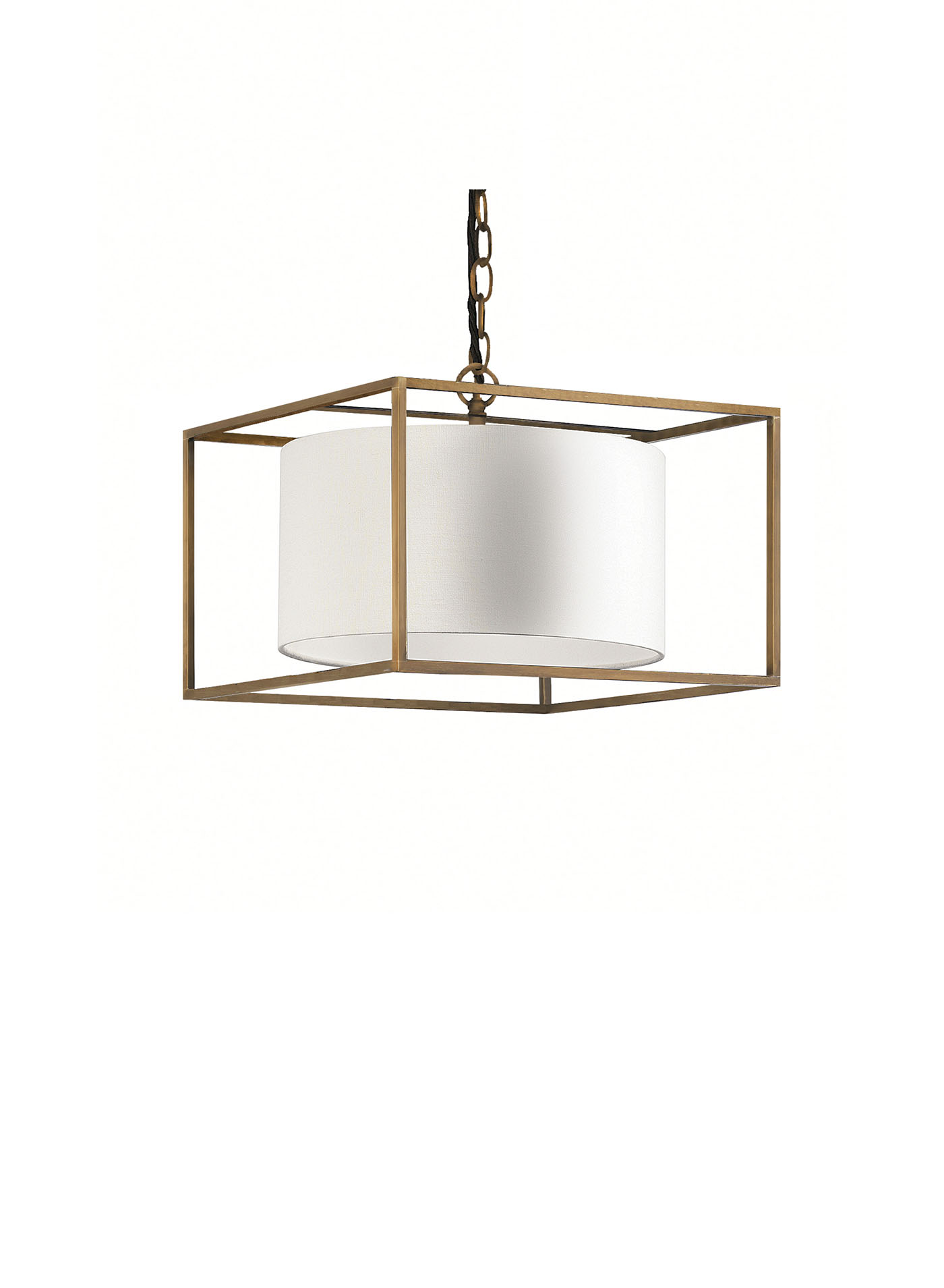 Потолочный светильник Derwent Antique Brass Medium Cube Pendant