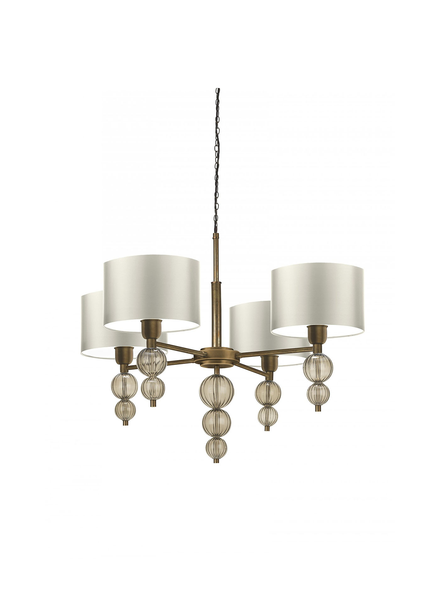 Потолочный светильник Alette Antique Brass Smoke Chandelier