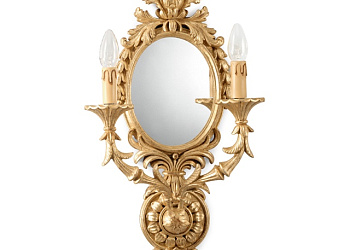 Настенный светильник 2 Lights Sconce With Ova Mirror