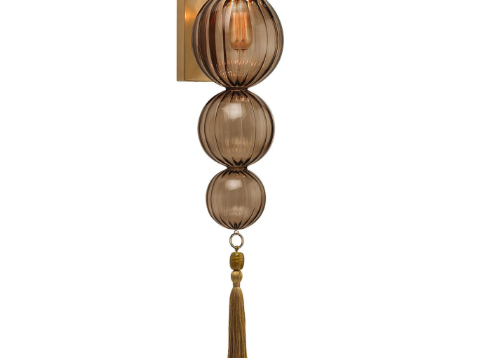 Настенная лампа Medina Antique Brass Smoke Wall Light