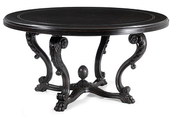 стіл Round Dining Table With Cross - Bar And Wooden Top