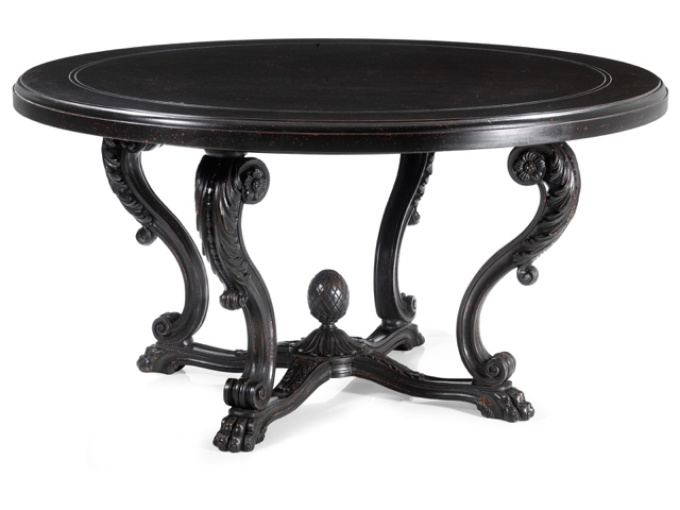 стіл Round Dining Table With Cross - Bar And Wooden Top