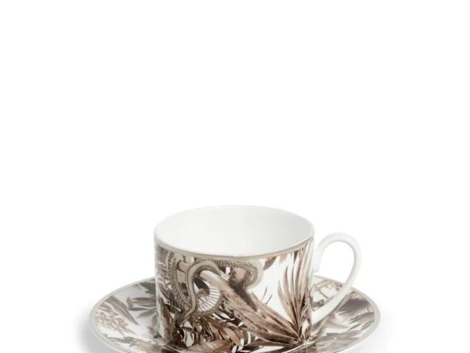Чашка    Tropical-jungle-white-tea-set