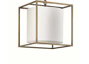 Потолочный светильник Derwent Antique Brass Large Cube Pendant