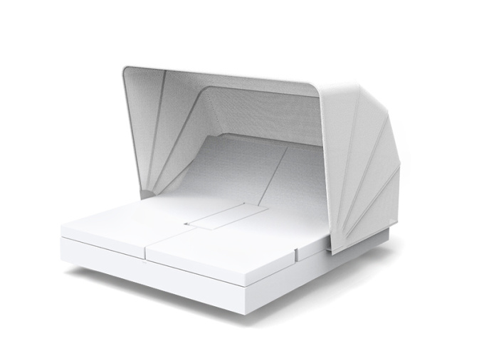 Шезлонг Vela daybed with 4 reclining backrests and folding canopy