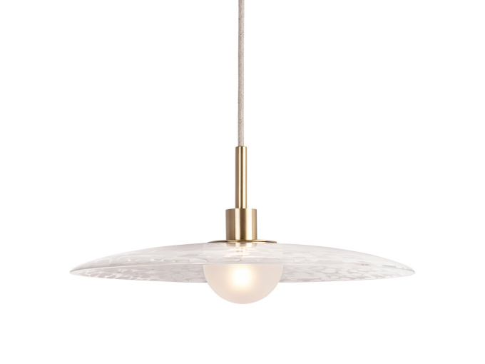 Потолочный светильник Cosmo White & Satin Brass Pendant