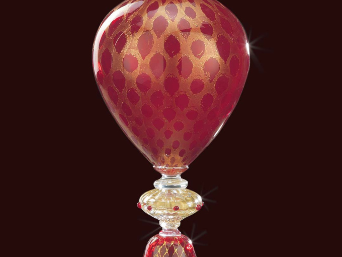 Ваза Red Gold Vase in Murano glass | classic
