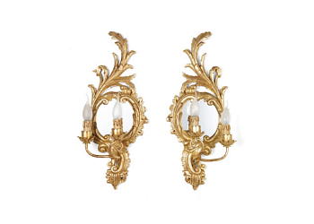 Настенный светильник 2 Lights Sconce With Little Glass