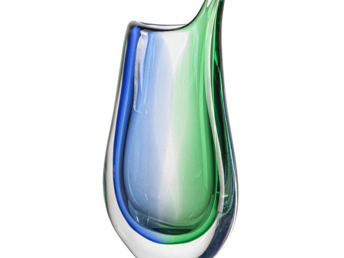 Ваза Submerged Blue Green Crystal Vase