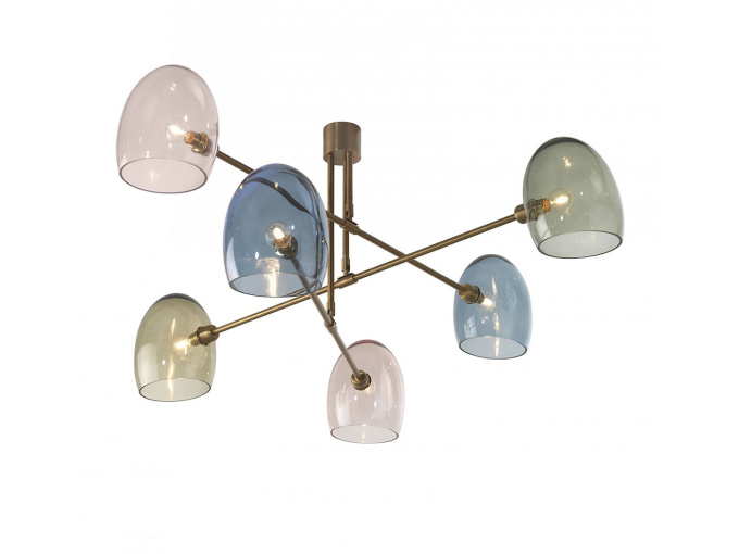 Потолочный светильник Andromeda Antique Brass (glass Shades) Chandelier