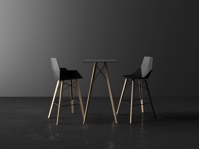 Стол Faz wood dining table ø70x74