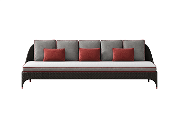 3 seater sofa without armrest