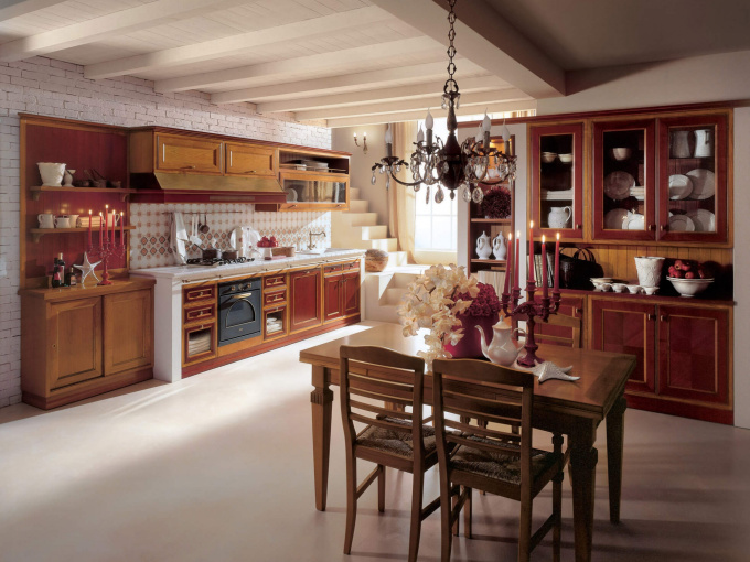 Кухня Red transparencies