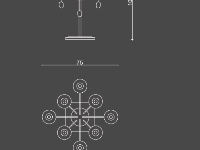 Настольная лампа 1710/FLAMBEAUX/KR/RS