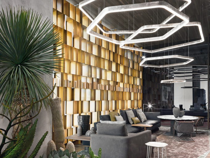 Потолочный светильник Light ring horizontal polygonal