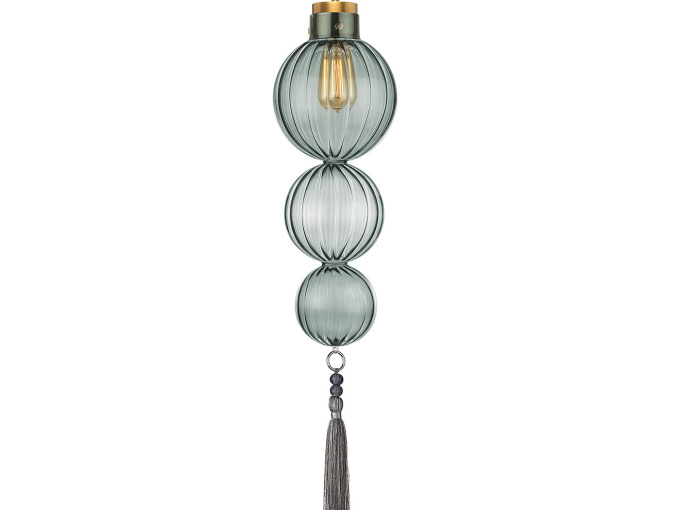 Стельовий світильник Medina Antique Brass Opal Jade Pendant