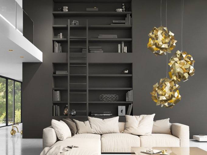 Люстра Fractal Gold