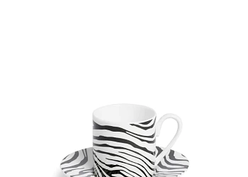 Чашка Two-zebra-porcelain-cup-and-saucer-box-set