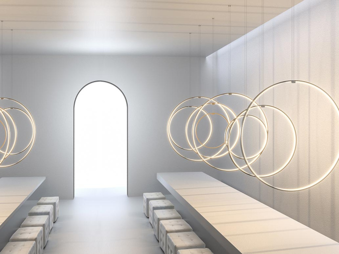 Потолочный светильник  Zero Round Vertical