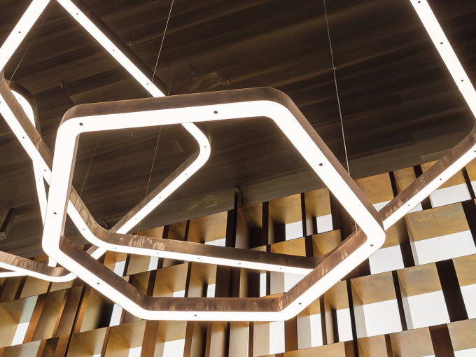 Потолочный светильник Light ring horizontal polygonal