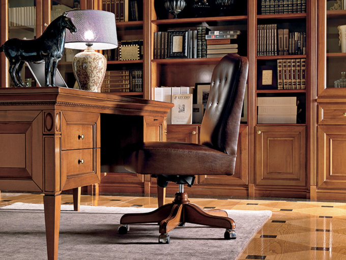 Стул Swivel Leather Armchair Without Armrests