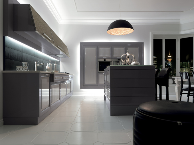 Кухня Convivio Contemporaneo gray glossy
