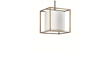Стельовий світильник Derwent Antique Brass Small Cube Pendant