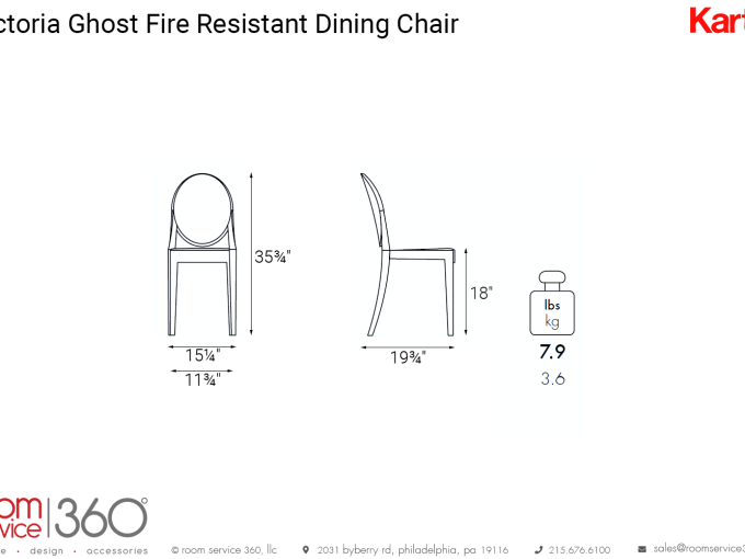 Стул Victoria Ghost Fire Resistant  