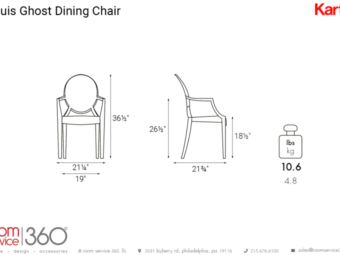 Стул Louis Ghost  