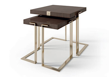 Журнальный столик AVOLINO QUADRATO CON GAMBE IN METALLO | Art. 7950