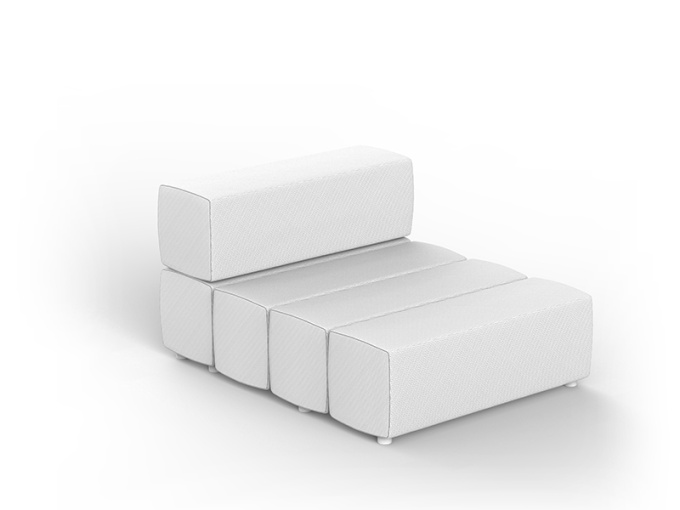 Tablet chaiselongue armless