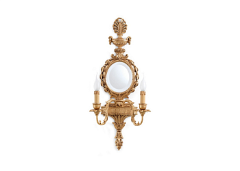 Настенный светильник 2 Lights Sconce With Round Mirror