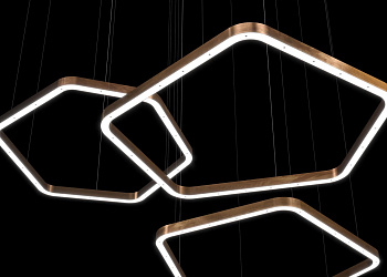 Потолочный светильник Light ring horizontal polygonal