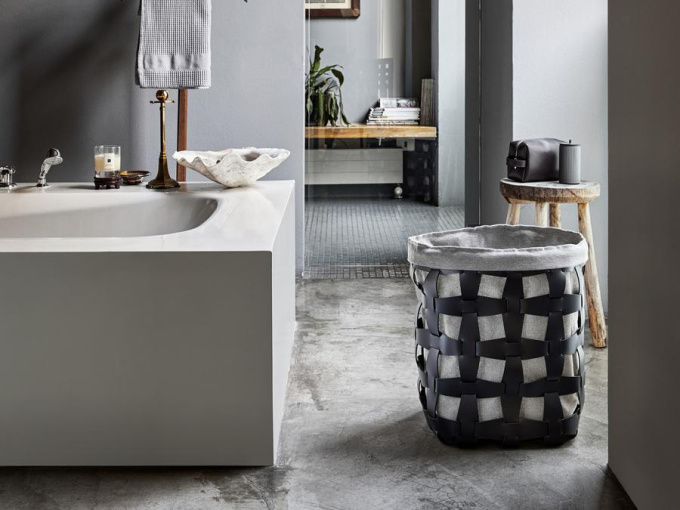 Корзина MEDIUM BASKET HOOK LIGHT GREY LINER