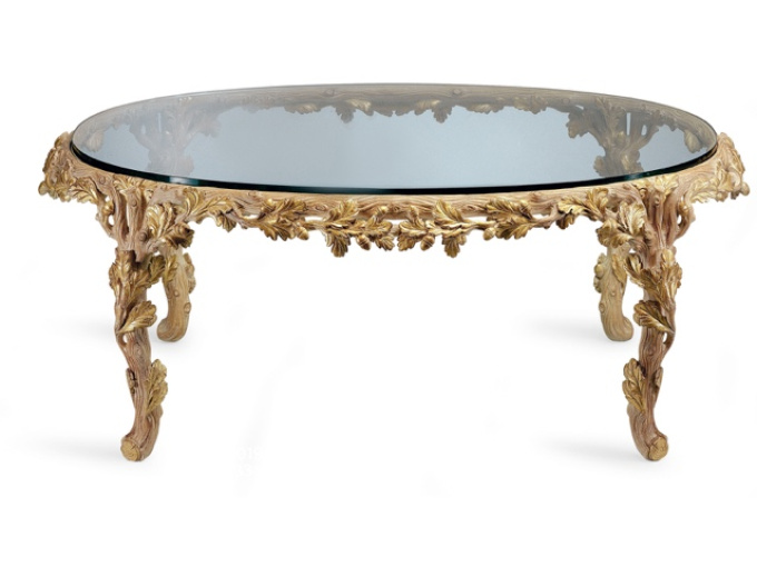 Стол Oval Coffee Table With Oak Leaves