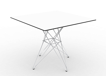 Стол Faz table stainless base 100x100x72