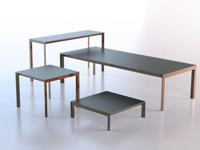 Столик Frame aluminium table 160x100x32