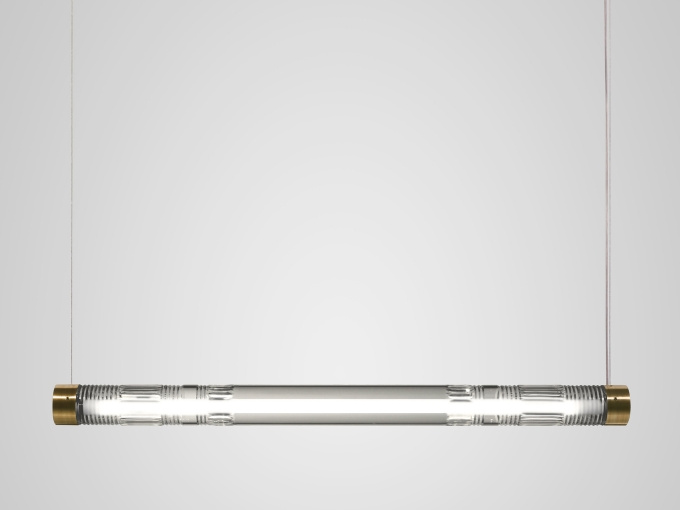 Підвісний светильник  Crystal Tube Brass