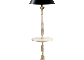 торшер Floor Lamp With Wooden Shelf