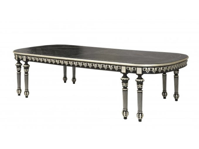 стол 8 Legs Extendable Dining Table Florentia With Leaves - Plain Wooden Top