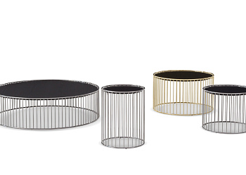 Журнальный столик Caulfield "Gold" - "Black-Nickel"