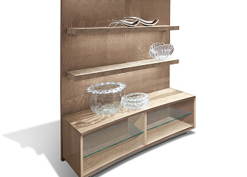 Тумба TV Unit With Leather Shelves