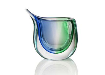 Ваза Submerged Blue Green Crystal Vase