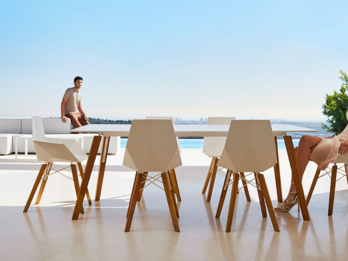 Стол Faz wood dining table ø70x74