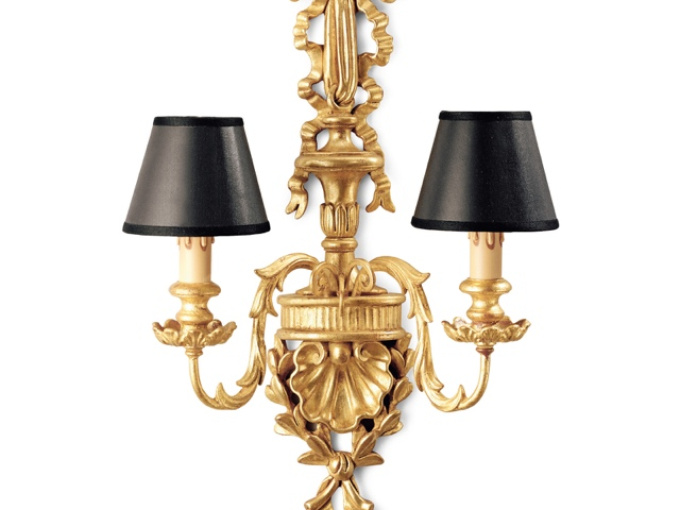 Настенный светильник 2 Lights Sconce With Bow And Shell