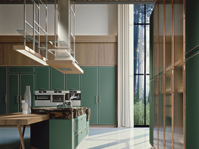 Кухня Essenza Supernatural Green Jade And Copper