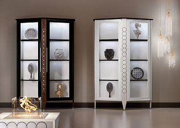 Вітрина DOUBLE BLUNT SHOWCASE 202 ERABLE & WALNUT RINGS DESIRE