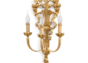 Настенный светильник 3 Lights Sconce With Flowers Crown